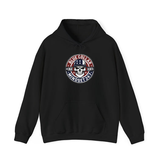 Blue Collar Mindset Hoodie-“No excuse. Just results. Respect the callus.”