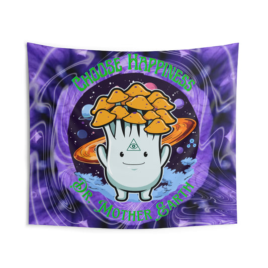 Choose Happiness Shroom Tapestry - Choose Happiness. Dr Mother Earth knows best.